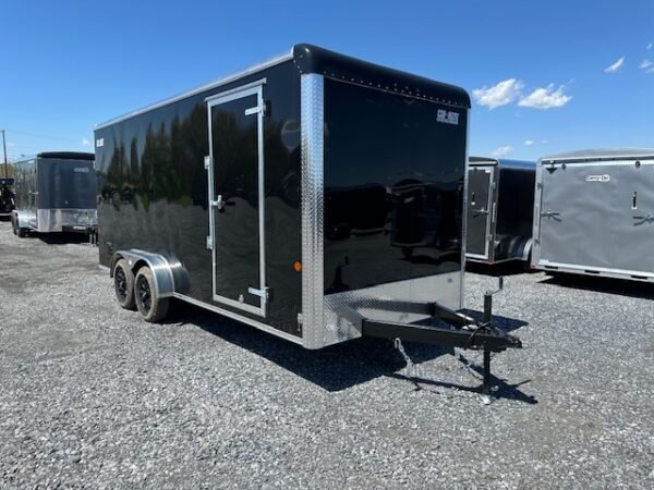 Car Mate 7 x 18 Enclosed Cargo Trailer – Aluminum Wheels
