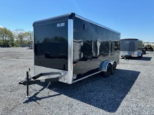Car Mate 7 x 18 Enclosed Cargo Trailer – Aluminum Wheels - Image 4