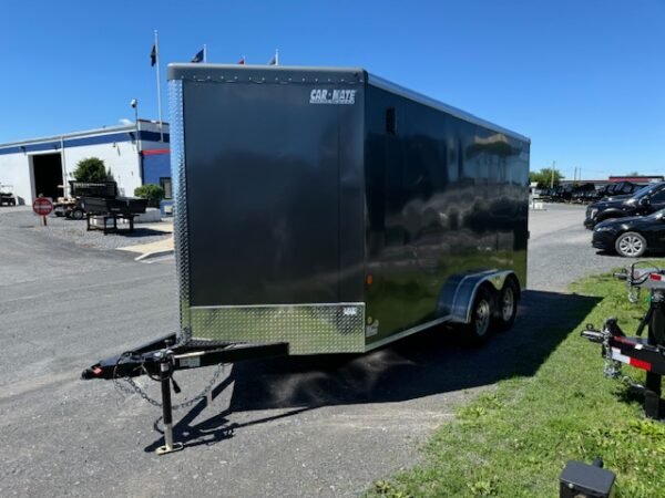 Car Mate 7 x 14 V-Nose Enclosed Cargo Trailer – 12” Added Height - Image 4