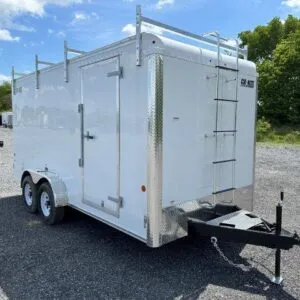 Car Mate 7 x 16 Enclosed Contractor Trailer – 6K Torsion Axles