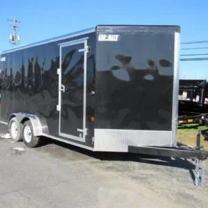 Car Mate 7 x 16 V-Nose Enclosed Cargo Trailer – 12″ Added Height