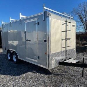 Car Mate 8.5 x 16 Enclosed Contractor Trailer – Ladder Racks