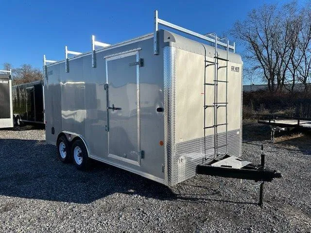 Car Mate 8.5 x 16 Enclosed Contractor Trailer – Ladder Racks