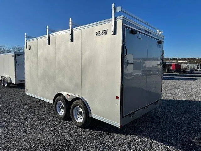 Car Mate 8.5 x 16 Enclosed Contractor Trailer – Ladder Racks - Image 7