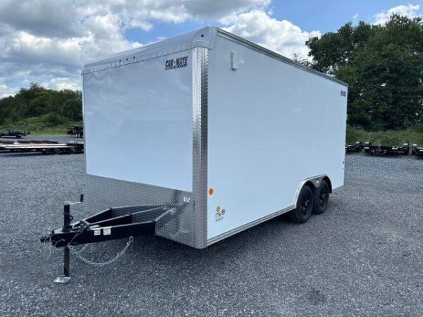 Car Mate 8.5 x 16 Enclosed Car Trailer – Aluminum Wheels - Image 4