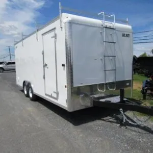 Car Mate 8.5 x 20 Enclosed Contractor Trailer – Ramp Door