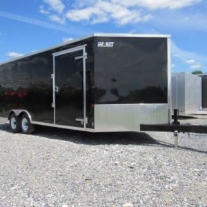 Car Mate 8.5 x 20 V-Nose Enclosed Car Hauler – Awning Get Out Door