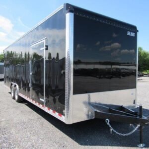 Car Mate 8.5 x 28 Enclosed Car Trailer – 12″ Added Height