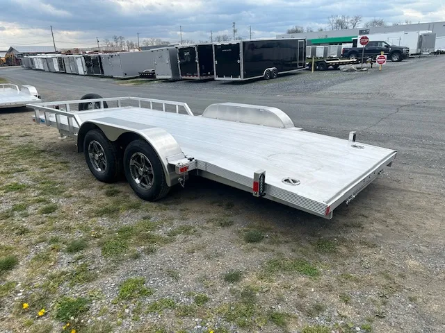 Cargo Pro 7 x 18 Aluminum Open Car Hauler – Slide Out Ramps - Image 7