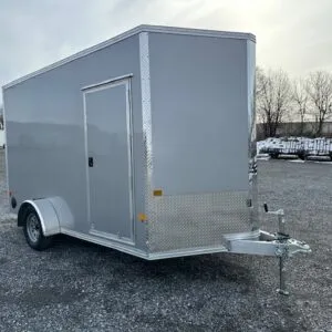 Cargo Pro 7 x 12 V-Nose Aluminum Enclosed Trailer – Ramp Door