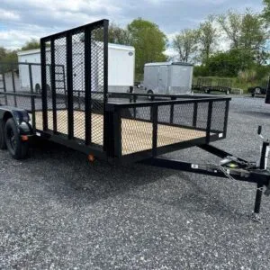 Carry-On 7 x 16 Landscape Utility Trailer – Mesh Sides & ATV Gate