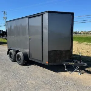 Covered Wagon 6 x 12 Dual Axle Enclosed Cargo Trailer – Black Trim