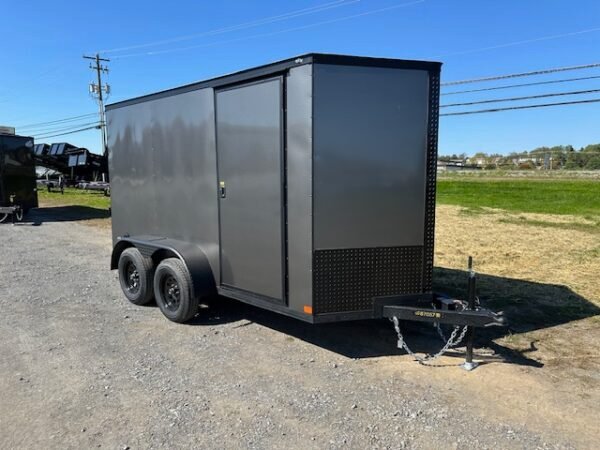 Covered Wagon 6 x 12 Dual Axle Enclosed Cargo Trailer – Black Trim