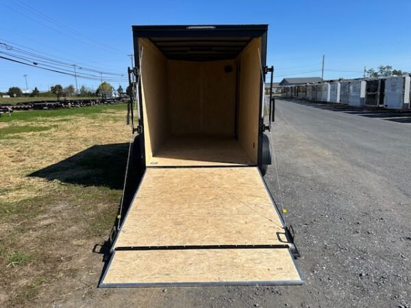 Covered Wagon 6 x 12 Dual Axle Enclosed Cargo Trailer – Black Trim - Image 3