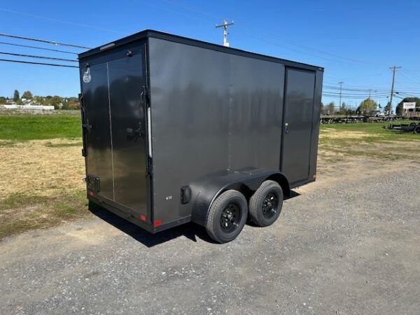 Covered Wagon 6 x 12 Dual Axle Enclosed Cargo Trailer – Black Trim - Image 5