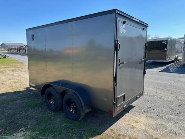 Covered Wagon 6 x 12 Dual Axle Enclosed Cargo Trailer – Black Trim - Image 7