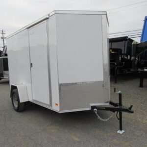 Covered Wagon 6 x 10 V-Nose Enclosed Cargo Trailer – Barn Doors
