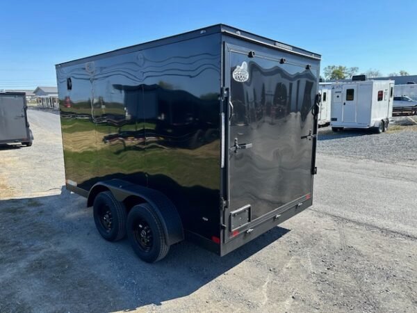 Covered Wagon 7 x 12 Enclosed Cargo Trailer – Black Trim - Image 5