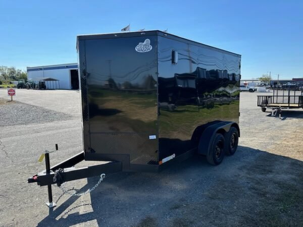 Covered Wagon 7 x 12 Enclosed Cargo Trailer – Black Trim - Image 4