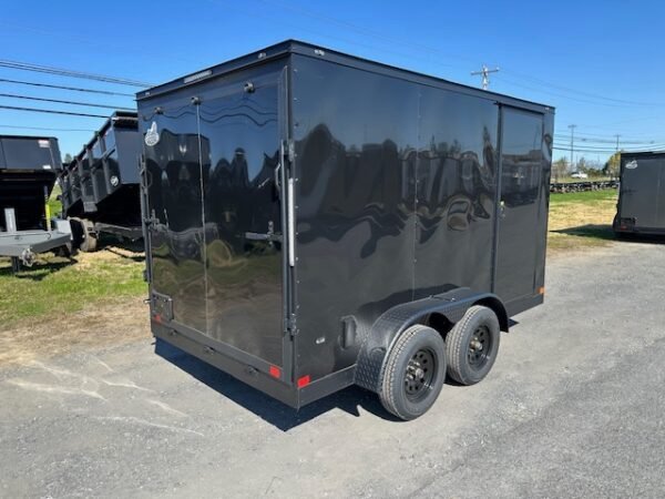 Covered Wagon 7 x 12 Enclosed Cargo Trailer – Black Trim - Image 7