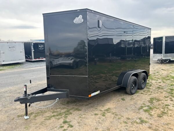 Covered Wagon 7 x 14 V-Nose Enclosed Cargo Trailer – Blackout - Image 4