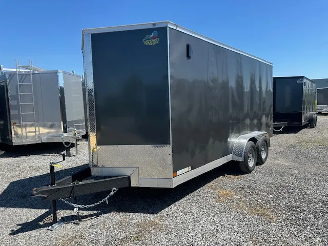 Covered Wagon 7’x16′ Enclosed Cargo Trailer — Barn Doors