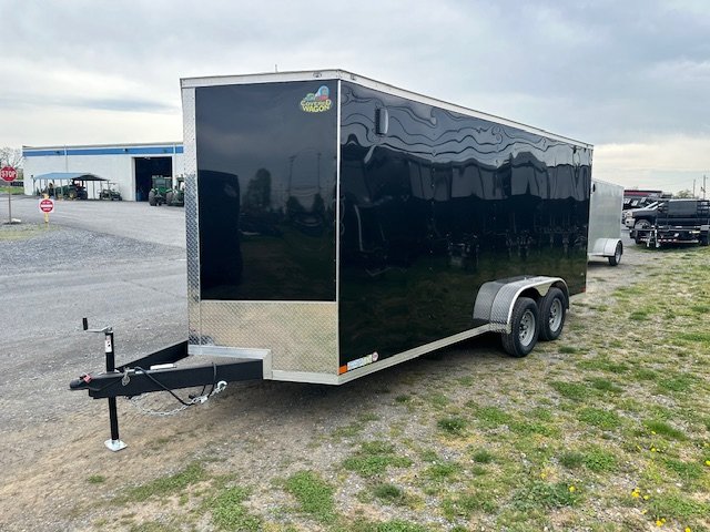 Covered Wagon 7 x 18 Enclosed Cargo Trailer – 12″ Added Height