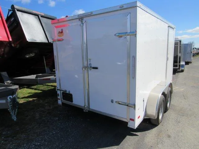 Covered Wagon 7’x12′ Enclosed V-Nose Cargo Trailer — Barn Doors - Image 5