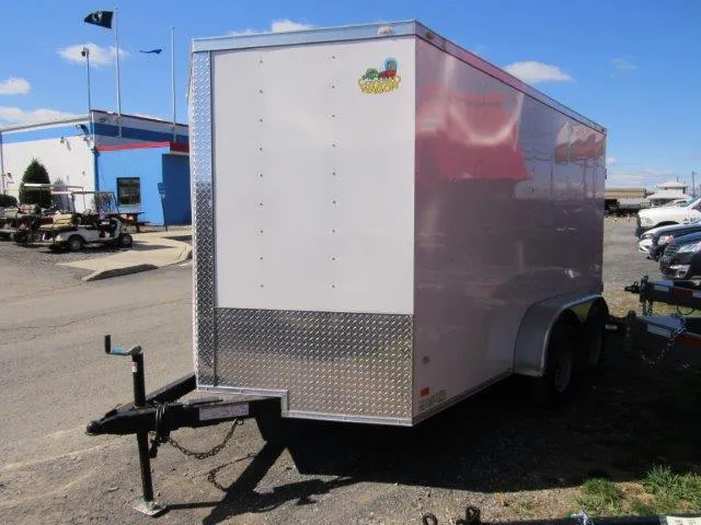 Covered Wagon 7’x12′ Enclosed V-Nose Cargo Trailer — Barn Doors - Image 4