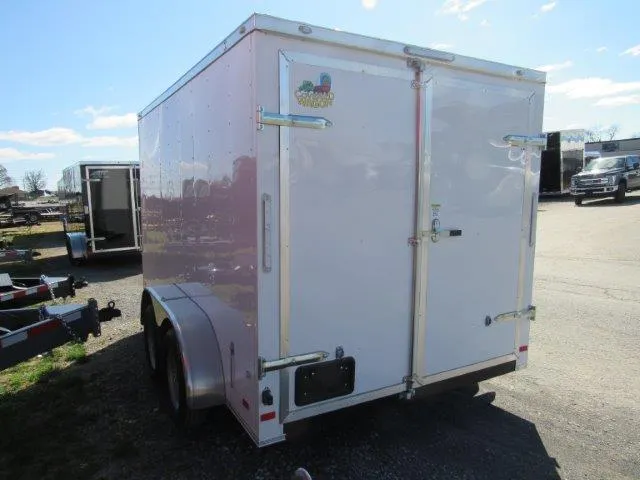 Covered Wagon 7’x12′ Enclosed V-Nose Cargo Trailer — Barn Doors - Image 7