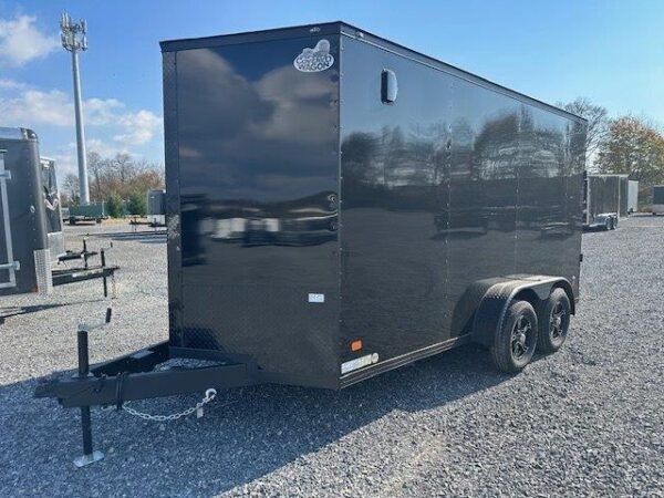 Covered Wagon 7 x 14 Enclosed Cargo Trailer – Blackout Package