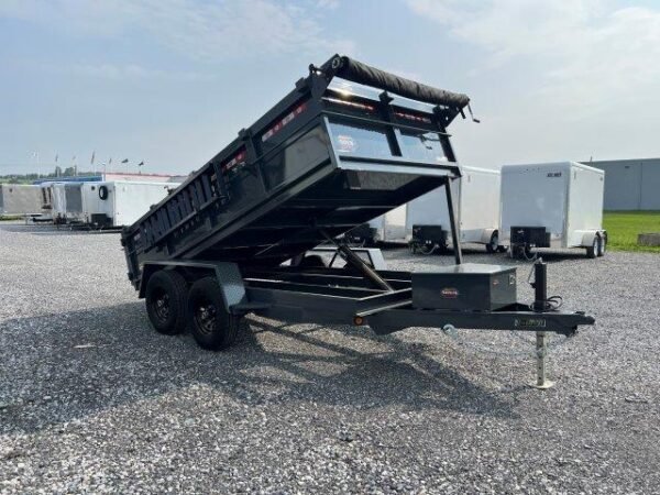 Covered Wagon 6 x 12 Prospector Dump Trailer – Ladder Ramps