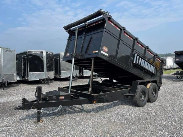 Covered Wagon 7 x 14 Prospector Dump Trailer – 4′ High Sides - Image 4