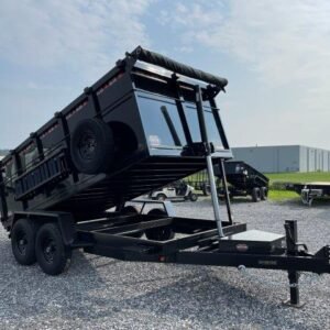 Covered Wagon 7 x 14 Prospector Dump Trailer – 4′ High Sides