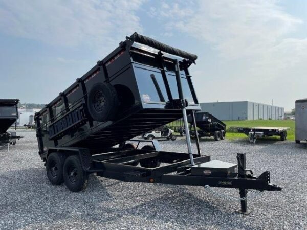 Covered Wagon 7 x 14 Prospector Dump Trailer – 4′ High Sides