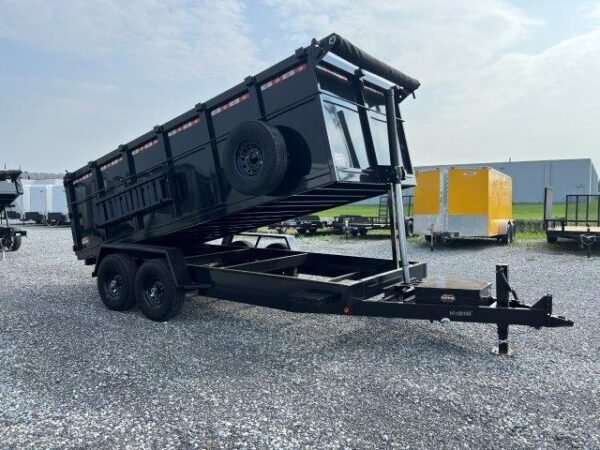 Covered Wagon 7 x 16 Prospector Dump Trailer – 4′ High Sides
