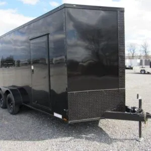 Diamond Cargo 7 x 16 Enclosed Cargo Trailer – Blackout Package