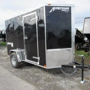 Homesteader 5 x 10 Enclosed V-Nose Cargo Trailer – Ramp Door