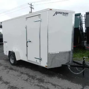 Homesteader 6 x 12 V-Nose Enclosed Trailer – Rear Barn Doors