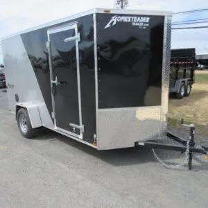 Homesteader 6 x 12 V-Nose Enclosed Cargo Trailer – Two Tone Exterior