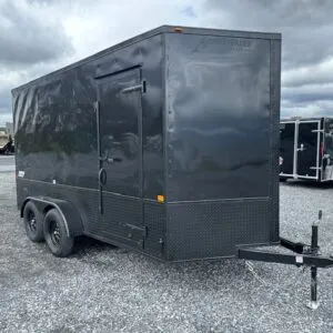 Homesteader 7 x 14 Enclosed Cargo Trailer – Black Trim OHV