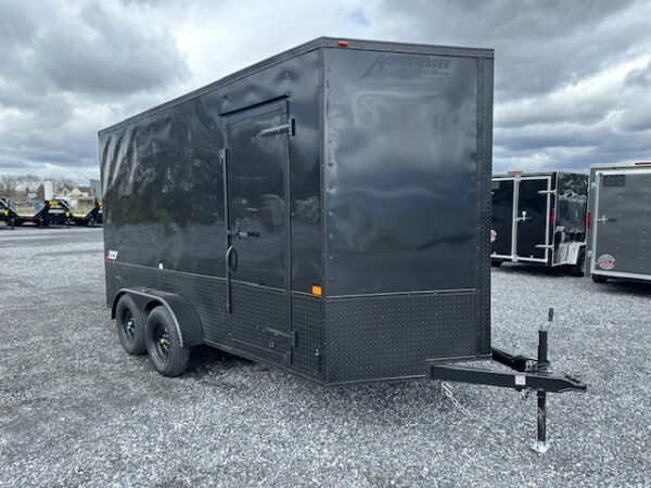 Homesteader 7 x 14 Enclosed Cargo Trailer – Black Trim OHV