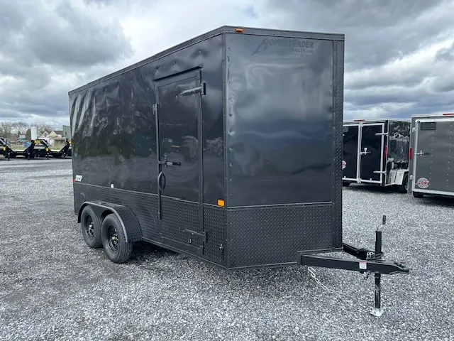 Homesteader 7 x 14 Enclosed Cargo Trailer – Black Trim OHV