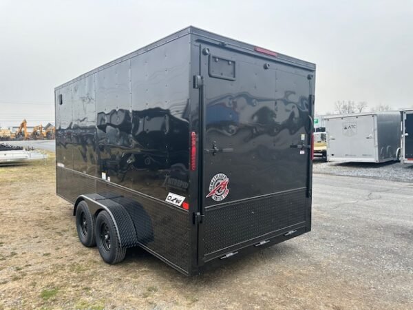Homesteader 7 x 16 V-Nose Enclosed Cargo Trailer – Black Trim OHV - Image 5