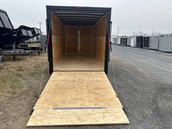 Homesteader 7 x 16 V-Nose Enclosed Cargo Trailer – Black Trim OHV - Image 3