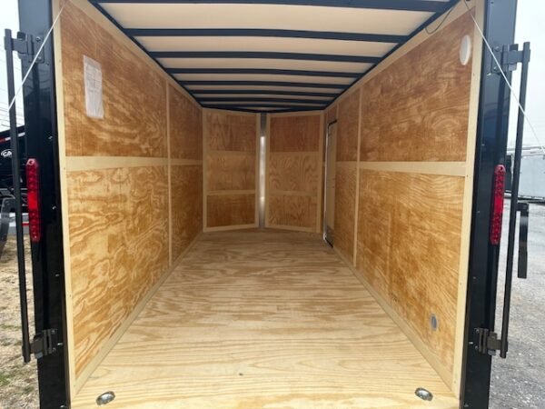 Homesteader 7 x 16 V-Nose Enclosed Cargo Trailer – Black Trim OHV - Image 6
