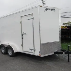 Homesteader 7 x 14 V-Nose Enclosed Trailer – 12″ Added Height