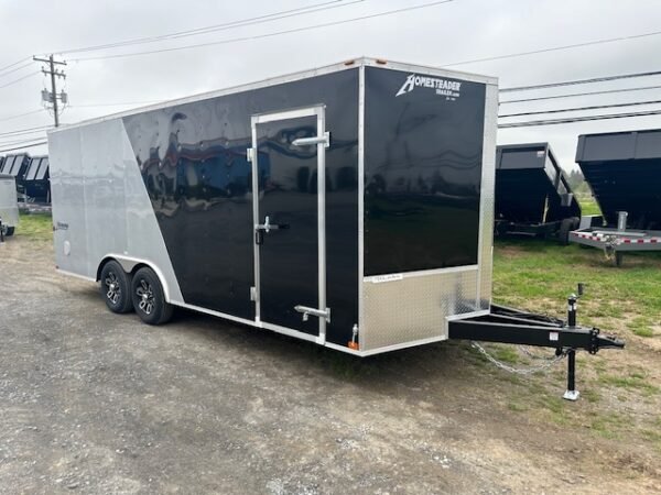 Homesteader 8.5 x 20 V-Nose Enclosed Car Trailer – Aluminum Wheels