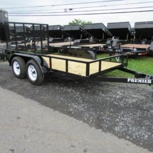 Premier 6.4 x 12 Landscape Utility Trailer – Rear Ramp Gate