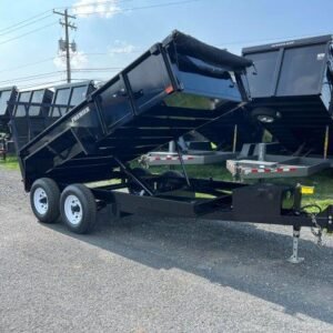Premier 6 x 12 Low Profile Dump Trailer – Landscape Ramp